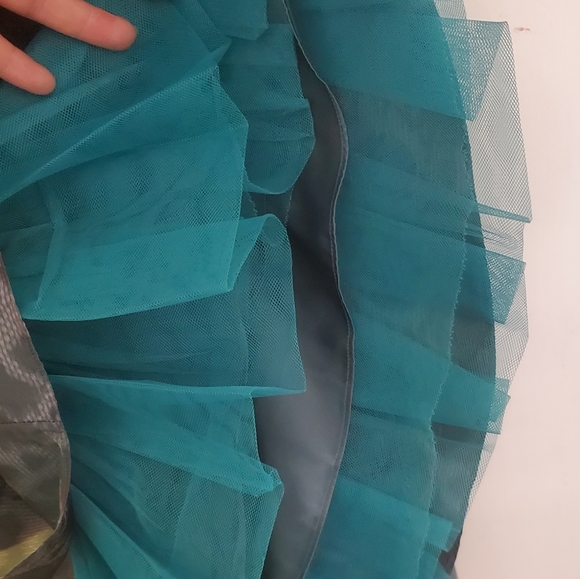 Betsey Johnson Teal Blue Green Snake Print Satin Prom Party Dress. - Picture 14 of 16